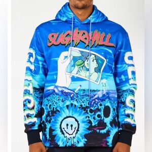 Men’s Sugarhill Special Edition Field Trip Anime Blue Graphic Hoodie